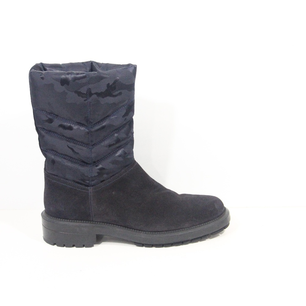 Aquatalia Lori Boots sz 6.5 Women Winter Bootie Quilted Lug Sole made in Italy